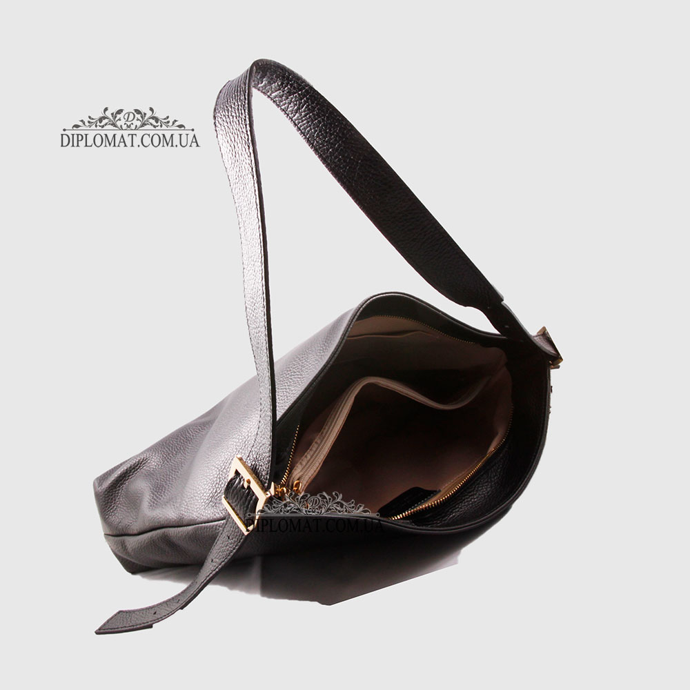 Сумка Женская Кожаная EMANUELA FERRETTI 85593  BLACK floater Черный