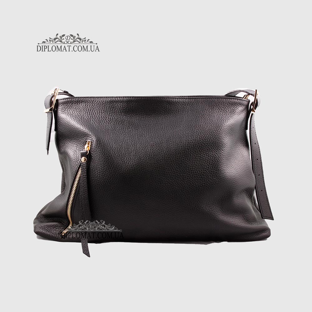 Сумка Женская Кожаная EMANUELA FERRETTI 85593  BLACK floater Черный
