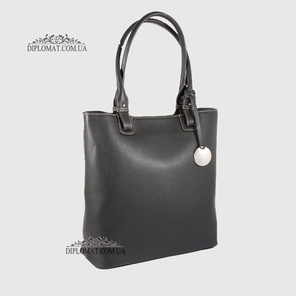 Сумка Женская Кожаная Большая на руку BELLINI Follonica 5840  BLACK floater Черный