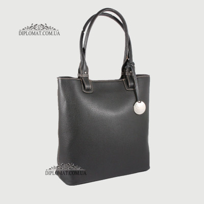 Сумка Женская Кожаная Большая на руку BELLINI Follonica 5840  BLACK floater Черный