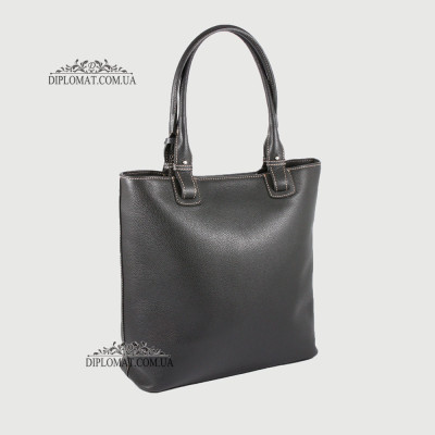 Сумка Женская Кожаная Большая на руку BELLINI Follonica 5840  BLACK floater Черный