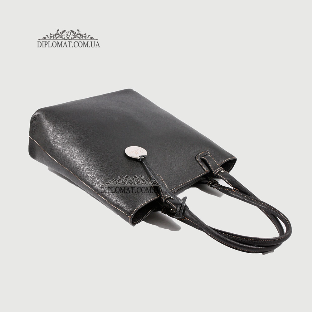 Сумка Женская Кожаная Большая на руку BELLINI Follonica 5840  BLACK floater Черный