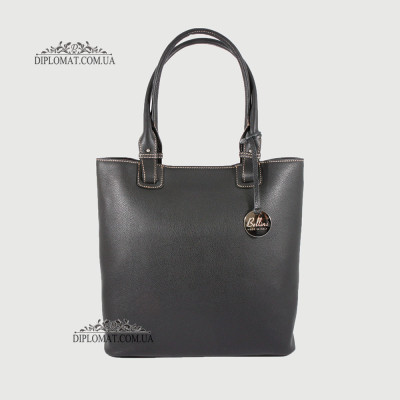 Сумка Женская Кожаная Большая на руку BELLINI Follonica 5840  BLACK floater Черный