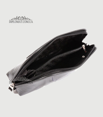 Косметичка женская Кожаная с карманом на молнии BUTUN B.665 005001 Lizard Black