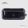 Мужская барсетка кожаная клатч - несессер VISCONTI MZ100 IT кожаная 25х10х12 см Black