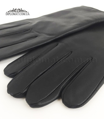 Перчатки мужские с кожи Лайка PAIDI M20-232-2 Черные с махровым утеплителем LAMB BLACK Размеры  11-13
