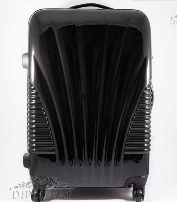 Чемодан Средний на колесах Пластиковый KARYA Suitcase MIDLE Polycarbonate lack BLACK