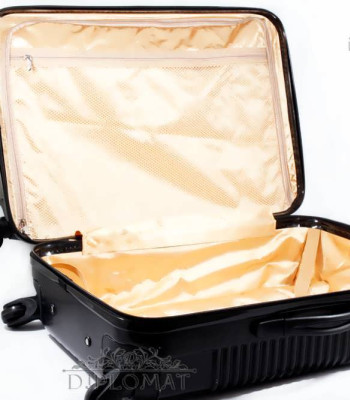 Чемодан Средний на колесах Пластиковый KARYA Suitcase MIDLE Polycarbonate lack BLACK