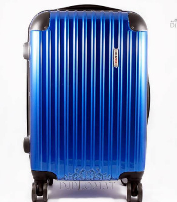 Чемодан Средний на колесах Пластиковый KARYA Suitcase SMALL Polycarbonate lack BLUE