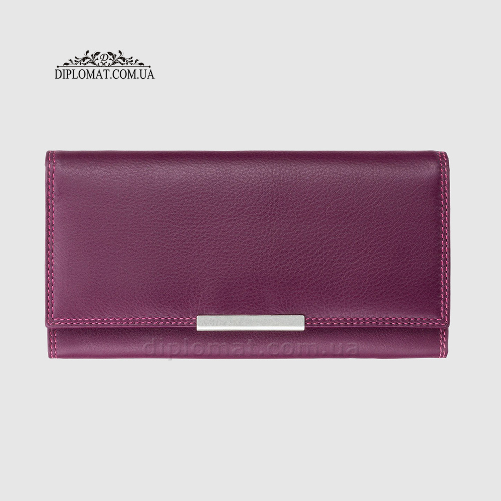 Кошелек женский кожаный VISCONTI R11 Paloma c RFID  Plum Multi  Сиреневый