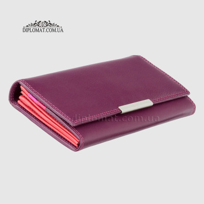Кошелек женский кожаный VISCONTI R11 Paloma c RFID  Plum Multi  Сиреневый