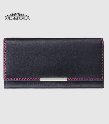 Кошелек женский кожаный VISCONTI R11 Paloma c RFID Black Berry