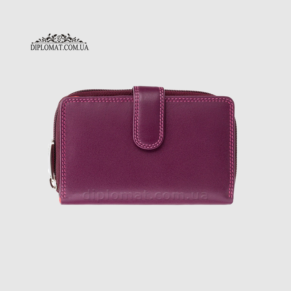 Кошелек кожаный женский VISCONTI R13 Carmelo c RFID  Plum Multi