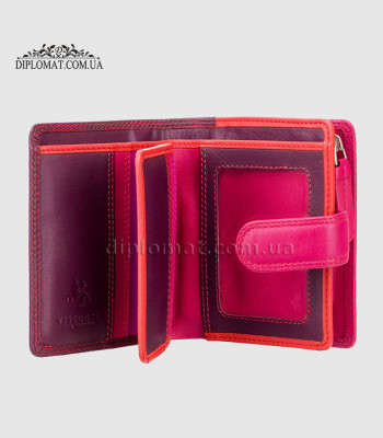 Кошелек женский кожаный VISCONTI RB40 Bali c RFID   Plum Multi