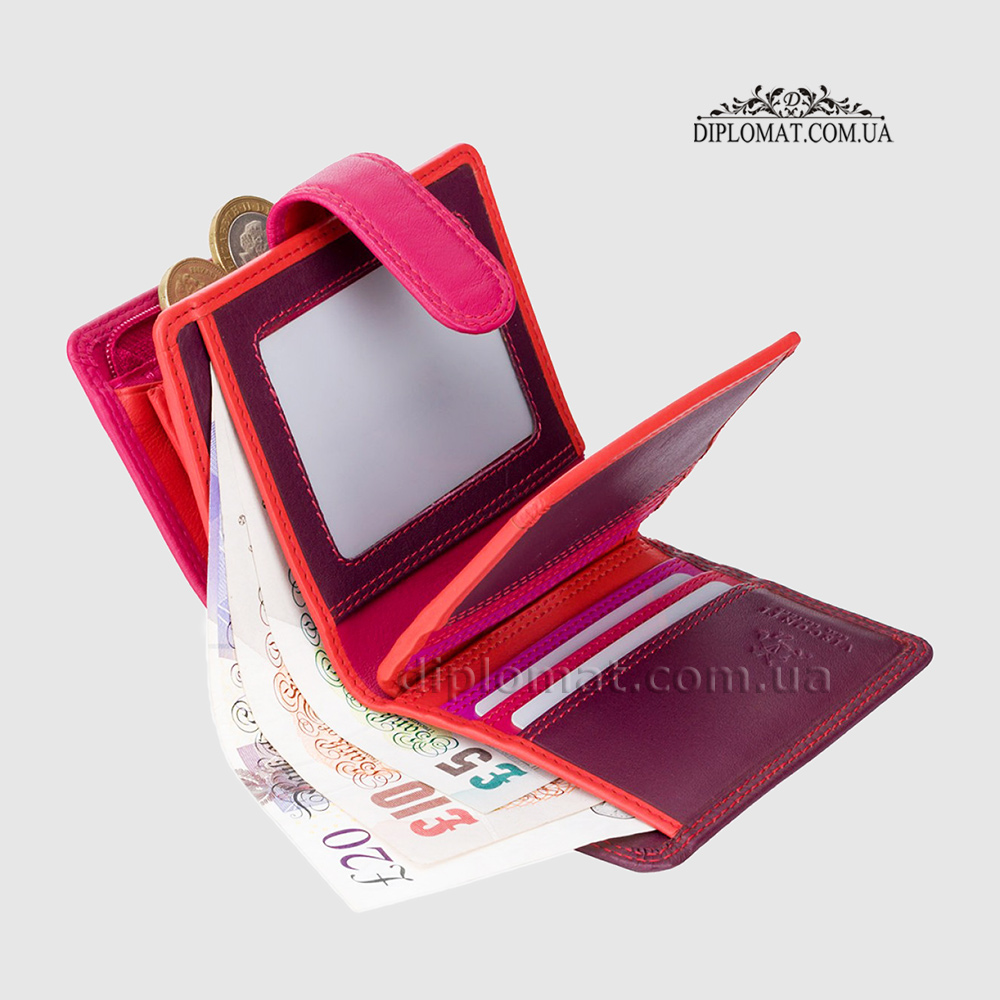 Кошелек женский кожаный VISCONTI RB40 Bali c RFID    Plum Multi  Сиреневый