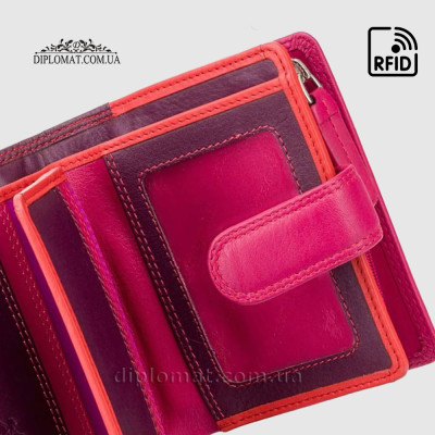 Кошелек женский кожаный VISCONTI RB40 Bali c RFID    Plum Multi  Сиреневый