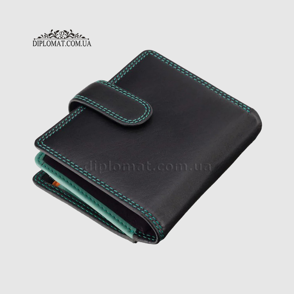 Кошелек женский кожаный VISCONTI RB40 Bali c RFID    Black/Rhumba Черный Мультиколор