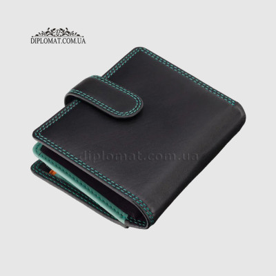 Кошелек женский кожаный VISCONTI RB40 Bali c RFID    Black/Rhumba Черный Мультиколор