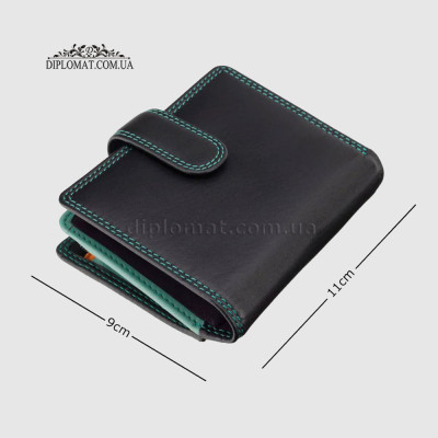Кошелек женский кожаный VISCONTI RB40 Bali c RFID    Black/Rhumba Черный Мультиколор