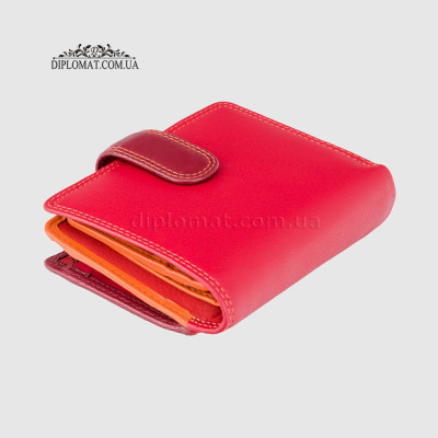 Кошелек женский кожаный VISCONTI RB40 Bali c RFID    Red/Multi Красный Мультиколор