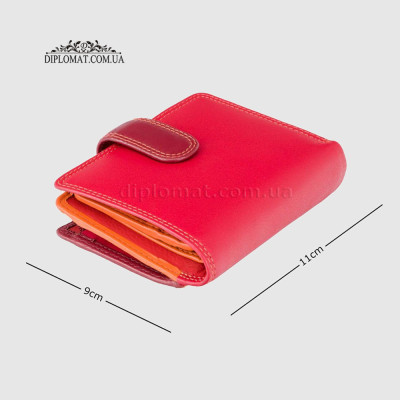 Кошелек женский кожаный VISCONTI RB40 Bali c RFID    Red/Multi Красный Мультиколор
