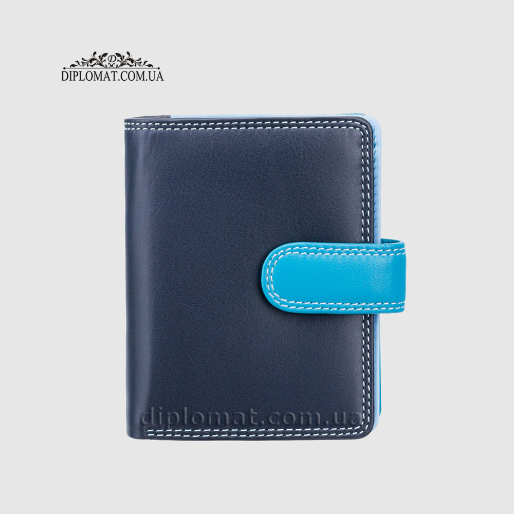 Кошелек женский кожаный VISCONTI RB40 Bali c RFID    Blue Multi  Голубой Мультиколор