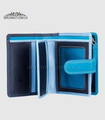 Кошелек женский кожаный VISCONTI RB40 Bali c RFID   Blue Multi