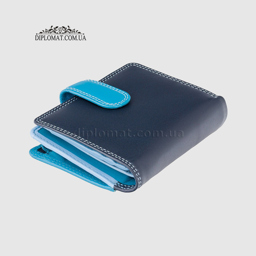 Кошелек женский кожаный VISCONTI RB40 Bali c RFID    Blue Multi  Голубой Мультиколор