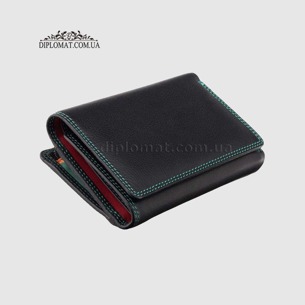 Кошелек женский кожаный VISCONTI RB43 c RFID  Black/Rhumba