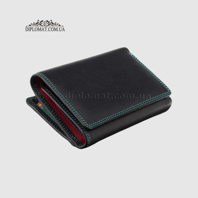 Кошелек женский кожаный VISCONTI RB43 c RFID  Black/Rhumba
