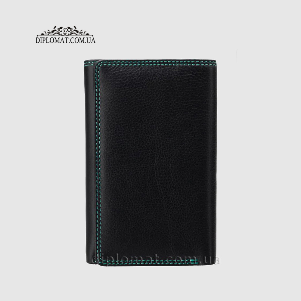 Кошелек женский кожаный VISCONTI RB43 c RFID  Black/Rhumba