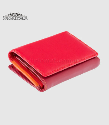 Кошелек женский кожаный VISCONTI RB43 Bora c RFID Red/Multi