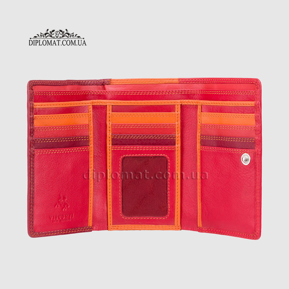 Кошелек женский кожаный VISCONTI RB43 c RFID  Red/Multi