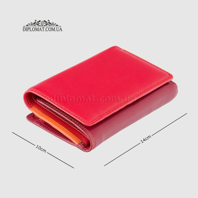 Кошелек женский кожаный VISCONTI RB43 c RFID  Red/Multi