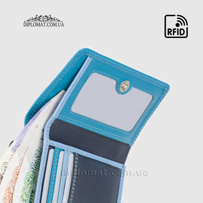 Кошелек женский кожаный VISCONTI RB43 c RFID  Red/Multi