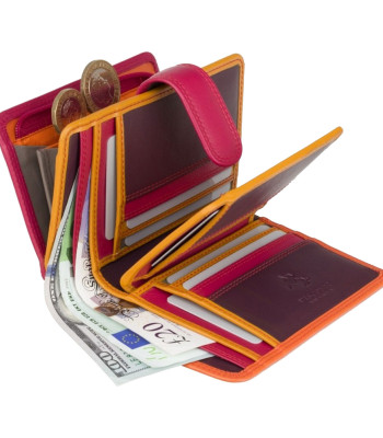 Кошелек женский кожаный VISCONTI RB51 c RFID Orange Multi