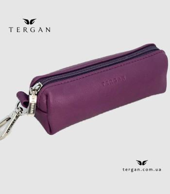 Ключница Бочонок TERGAN 0217 Кожаная на молнии и с Карабином под средний и английский ключMOR ARSEL