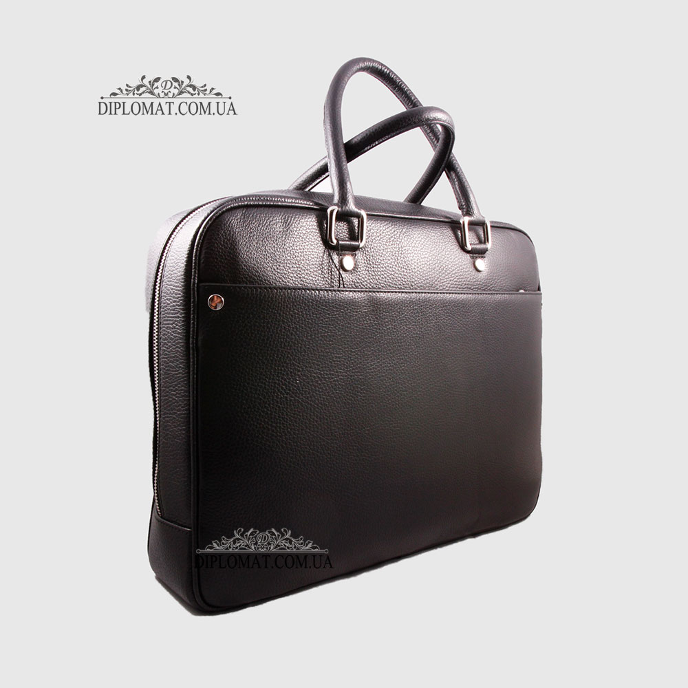 Сумка мужская Messenger GIADA PELLE 9002 Кожаная Ремень через плечо Закрывается клапаном BLACK vegetal Черный