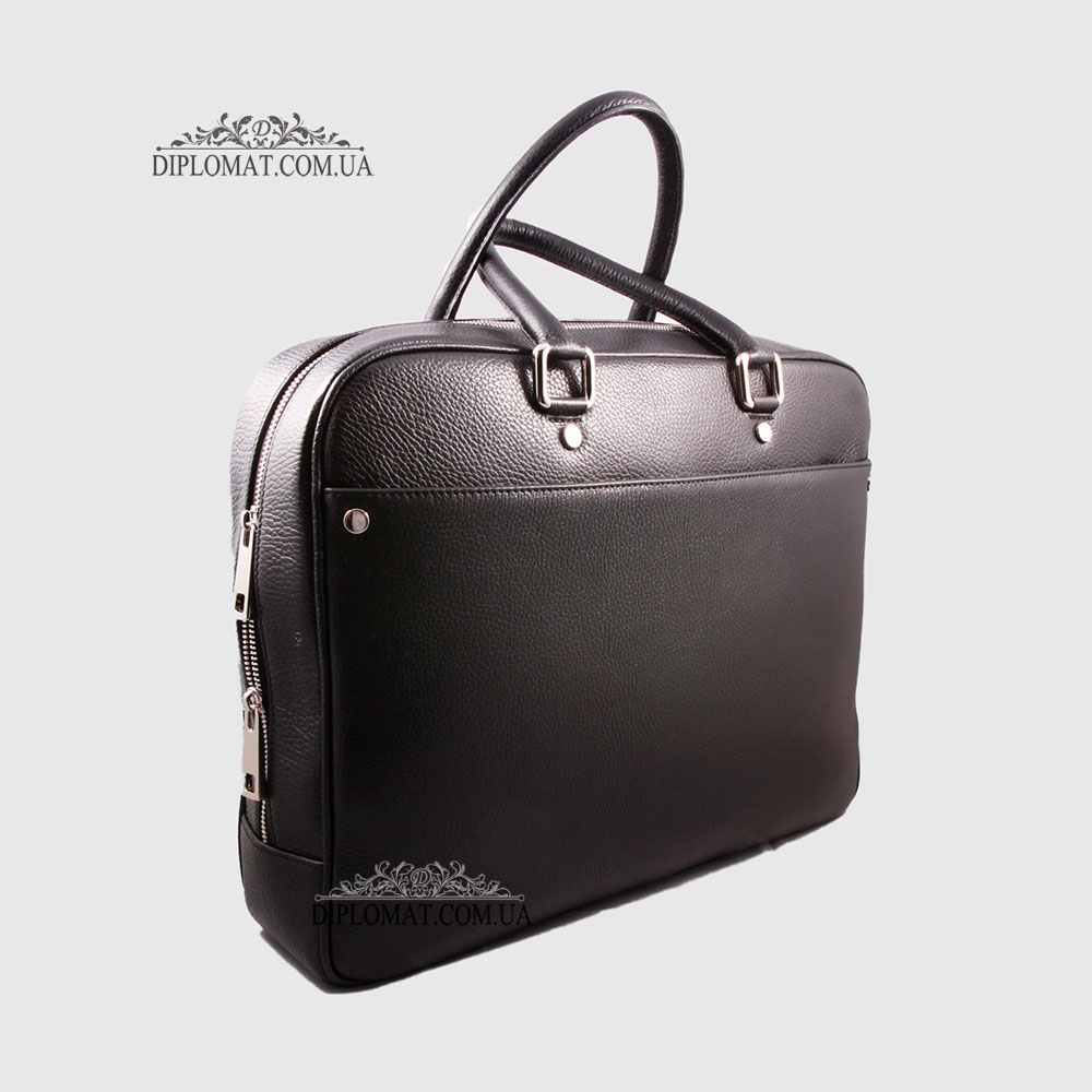 Сумка мужская Messenger GIADA PELLE 9002 Кожаная Ремень через плечо Закрывается клапаном BLACK vegetal Черный