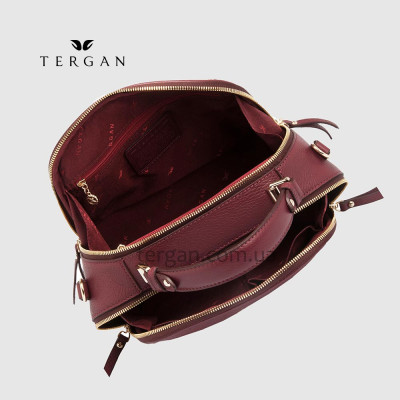 Сумка Сундук женская Кожаная TERGAN 79135  BORDO FLOATER Красный