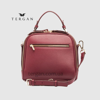 Сумка Сундук женская Кожаная TERGAN 79135  BORDO FLOATER Красный