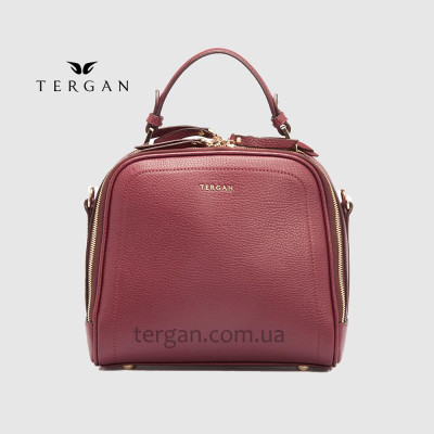 Сумка Сундук женская Кожаная TERGAN 79135  BORDO FLOATER Красный