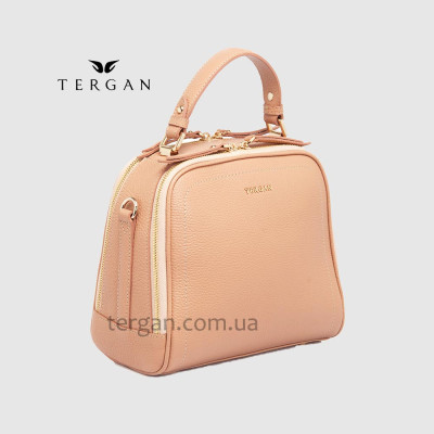 Сумка Сундук женская Кожаная TERGAN 79135  NUDE FLOATER Пудра