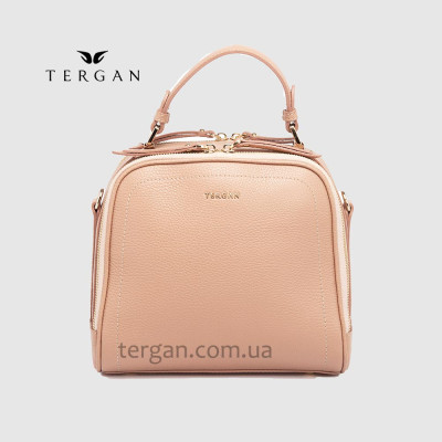 Сумка Сундук женская Кожаная TERGAN 79135  NUDE FLOATER Пудра