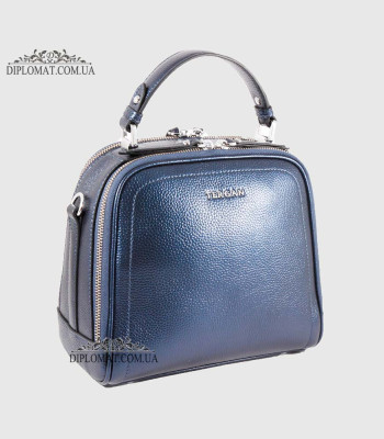 Сумка Сундук женская Кожаная TERGAN 79135 LACIVERT PERLA MIMOZA
