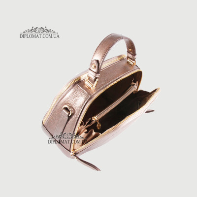 Сумка Сундук женская Кожаная TERGAN 79135  BRONZ PERLA MIMOZA