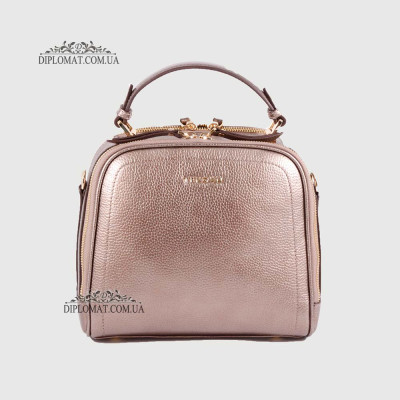 Сумка Сундук женская Кожаная TERGAN 79135  BRONZ PERLA MIMOZA