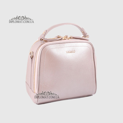 Сумка Сундук женская Кожаная TERGAN 79135  TAUPE PERLA MIMOZA Пудра