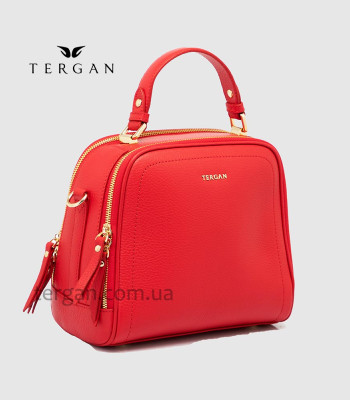 Сумка Сундук женская Кожаная TERGAN 79135 KIRMIZI FLOATER Красный