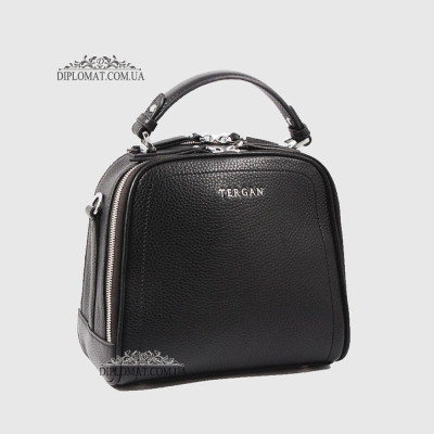 Сумка Сундук женская Кожаная TERGAN 79135  SIYAH FLOATER Черный